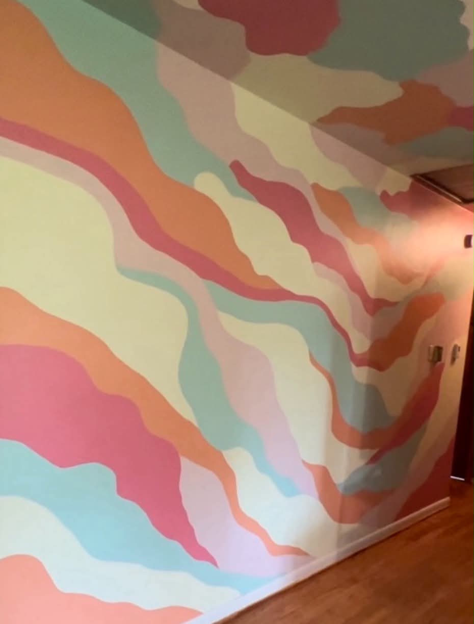 Dreamy hallway of pastels